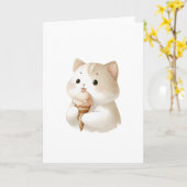 Carte Vous êtes le plus doux ! Cône de glace de mignon p (Fleur jaune)