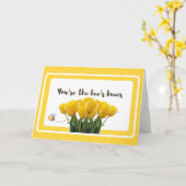 Carte Vous êtes les genoux de l'abeille (le blanc à (Fleur jaune)