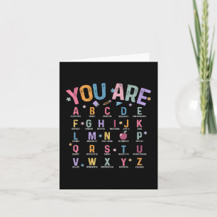 Carte Vous Êtes Lettres Alphabet Apprendre Abcs Inspirat