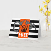 Carte Vous êtes libre Bonne chance Co-collaborateur (Fleur jaune)