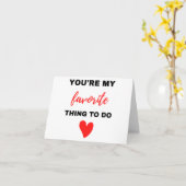 Carte Vous êtes ma chose préférée à faire en noir (Fleur jaune)