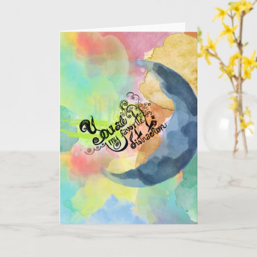 Carte Vous êtes ma citation d'aquarelle INK préférée (Fleur jaune)