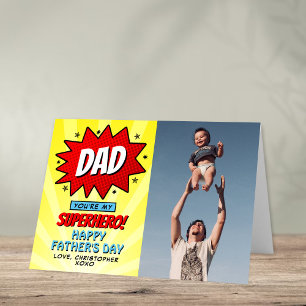 Carte Vous êtes ma Fête des pères papa super-héros Photo