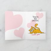 Carte Vous êtes ma personne mignonne salut de chat (Intérieur)