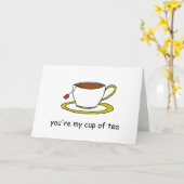 Carte Vous êtes ma tasse de thé (Fleur jaune)