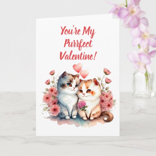 Carte Vous êtes ma valentine parfaite (Orchidée)