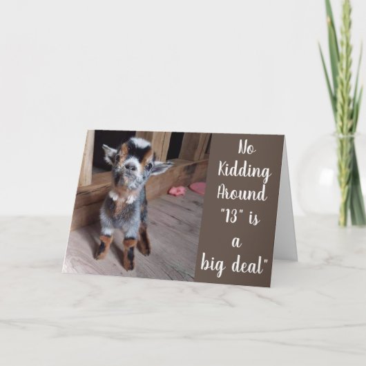 Carte VOUS ÊTES MAINTENANT **UN ADOLESCENT** 13e ANNIVER (Devant)