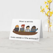 Carte "VOUS ÊTES MAINTENANT UN "ADOLESCENT* HEUREUX 13e (Fleur jaune)