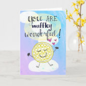 Carte « Vous êtes merveilleusement gaufre » (Fleur jaune)