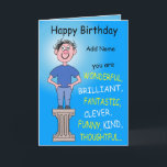 Carte Vous êtes merveilleux !<br><div class="desc">Je suis un artiste basé à Norfolk, Royaume-Uni. Je travaille dans mon atelier de remise converti en créant des oeuvres d'art pour les cartes de voeux. J'ai également commandé des oeuvres de portraits d'animaux et de scènes de paysages dans divers médias artistiques. En tant que hobby, j'aime créer des caricatures...</div>