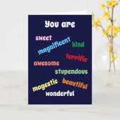 Carte Vous êtes merveilleux : Anniversaire (Fleur jaune)