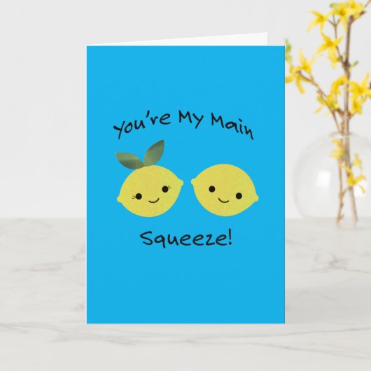 Carte Vous êtes Mes citrons principaux  (Fleur jaune)