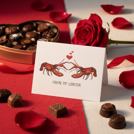 Carte Vous êtes mon amour de homard Saint-Valentin