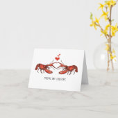 Carte Vous êtes mon amour de homard Saint-Valentin (Fleur jaune)