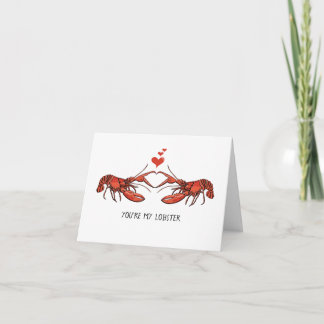 Carte Vous êtes mon amour de homard Saint-Valentin