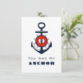Carte Vous êtes mon ancre (Debout devant)