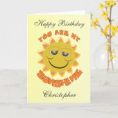 Carte Vous Êtes Mon Anniversaire Du Soleil (Fleur jaune)