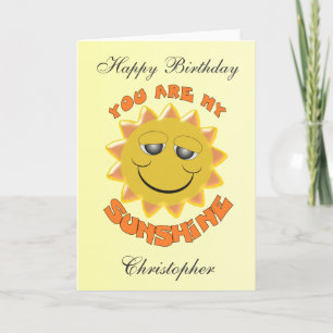 Carte Vous Êtes Mon Anniversaire Du Soleil