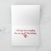 CARTE VOUS ÊTES **MON CADO** L'AMOUR À NOËL (Intérieur)