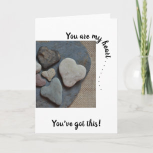 Carte Vous êtes mon coeur. .. Roches en forme de coeur