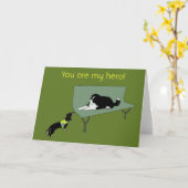 Carte Vous êtes mon héros ! (Fleur jaune)