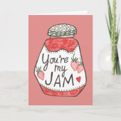 Carte VOUS ÊTES MON JAM Illustration de fraise Amour per (Devant)