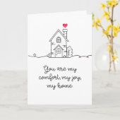 Carte Vous êtes mon refuge plié (Fleur jaune)