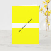 Carte vous êtes mon soleil (Fleur jaune)