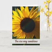 Carte Vous Êtes Mon Soleil - Blanc À L'Intérieur (Fleur jaune)