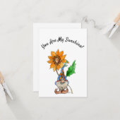 Carte Vous Êtes Mon Soleil - Gnomes (Devant/Arrière en situation)