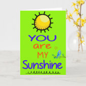 Carte Vous êtes mon soleil - mots d'encouragement (Fleur jaune)
