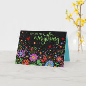 Carte Vous êtes mon tout Saint-Valentin Amour Floral (Fleur jaune)