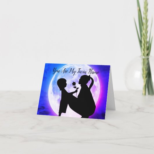 Carte Vous Êtes Mon Twin Flame Maman & Fille Lune (Devant)