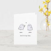 Carte Vous êtes My Boo Card - Éffrayant Love Greeting Ca (Fleur jaune)