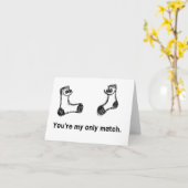 Carte Vous êtes My Only Match, chaussettes à tube (Fleur jaune)