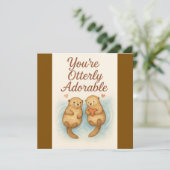 Carte Vous êtes Otterly Adorable - Boutons d'aquarelle m (Debout devant)