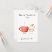 Carte "Vous êtes plein de thé !" - Cute & Punny Valentin (Devant/Arrière en situation)
