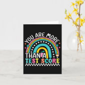 Carte Vous Êtes Plus Qu'Un Test Score Rainbow Test Day T (Fleur jaune)