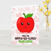 Carte Vous êtes pomme-ment génial, Saint-Valentin (Fleur jaune)