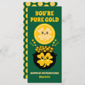 Carte Vous êtes Pure Gold St. Patrick's Day Pot Of Gold (Devant / Derrière)