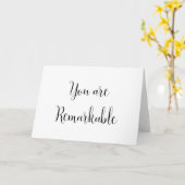 Carte Vous êtes remarquable, message inspirant (Fleur jaune)