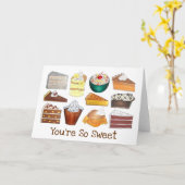 Carte Vous êtes si doux Desserts Sud Cake Pie Pudding (Fleur jaune)