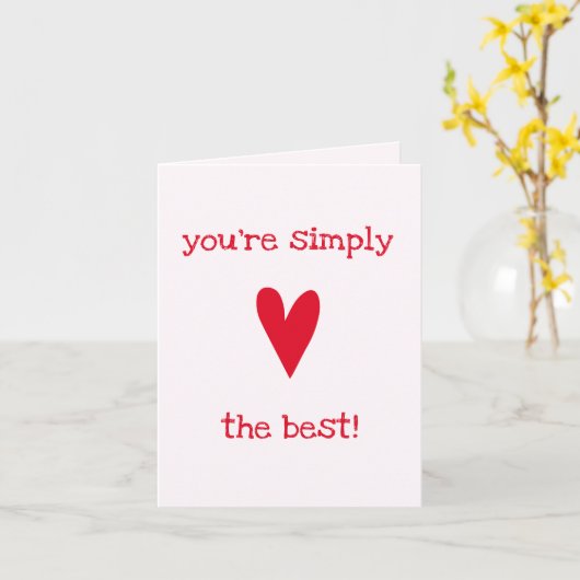 Carte Vous êtes simplement le meilleur ! | Red Heart Fêt (Fleur jaune)