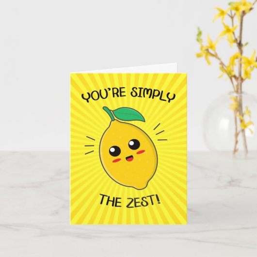 Carte Vous êtes simplement le zest Fête de la Saint-Vale (Fleur jaune)