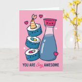 Carte Vous Êtes Soy Awesome Valentine Holiday Card (Fleur jaune)