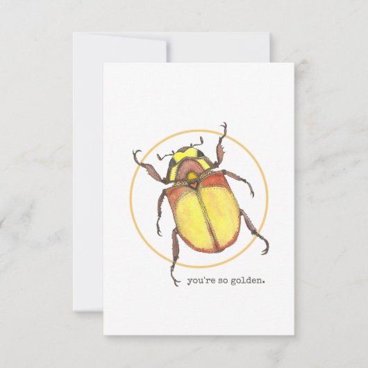 Carte Vous êtes tellement Golden Beetle Valentine Card (Devant)