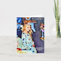 Vous êtes tous Grown Up Girl Graduation Card
