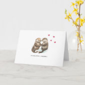 Carte Vous êtes tout simplement mignon comme une loutre (Fleur jaune)