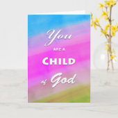 Carte Vous êtes un enfant de Dieu, Prière pour les sans- (Fleur jaune)