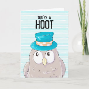 Carte Vous êtes un hibou Hoot Personnalisé Saint-Valenti